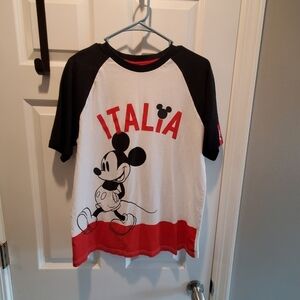 Disney micky mouse  . Italy. Short sleeve tshirt. Newer condition.  Sz med